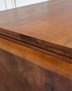 Vintage Burr Wood Chest of Drawers with Brass Handles