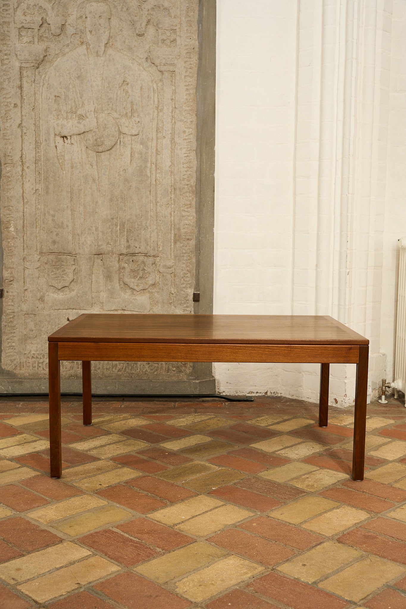Mid-Century Teak Coffee Table with Minimalist Frame