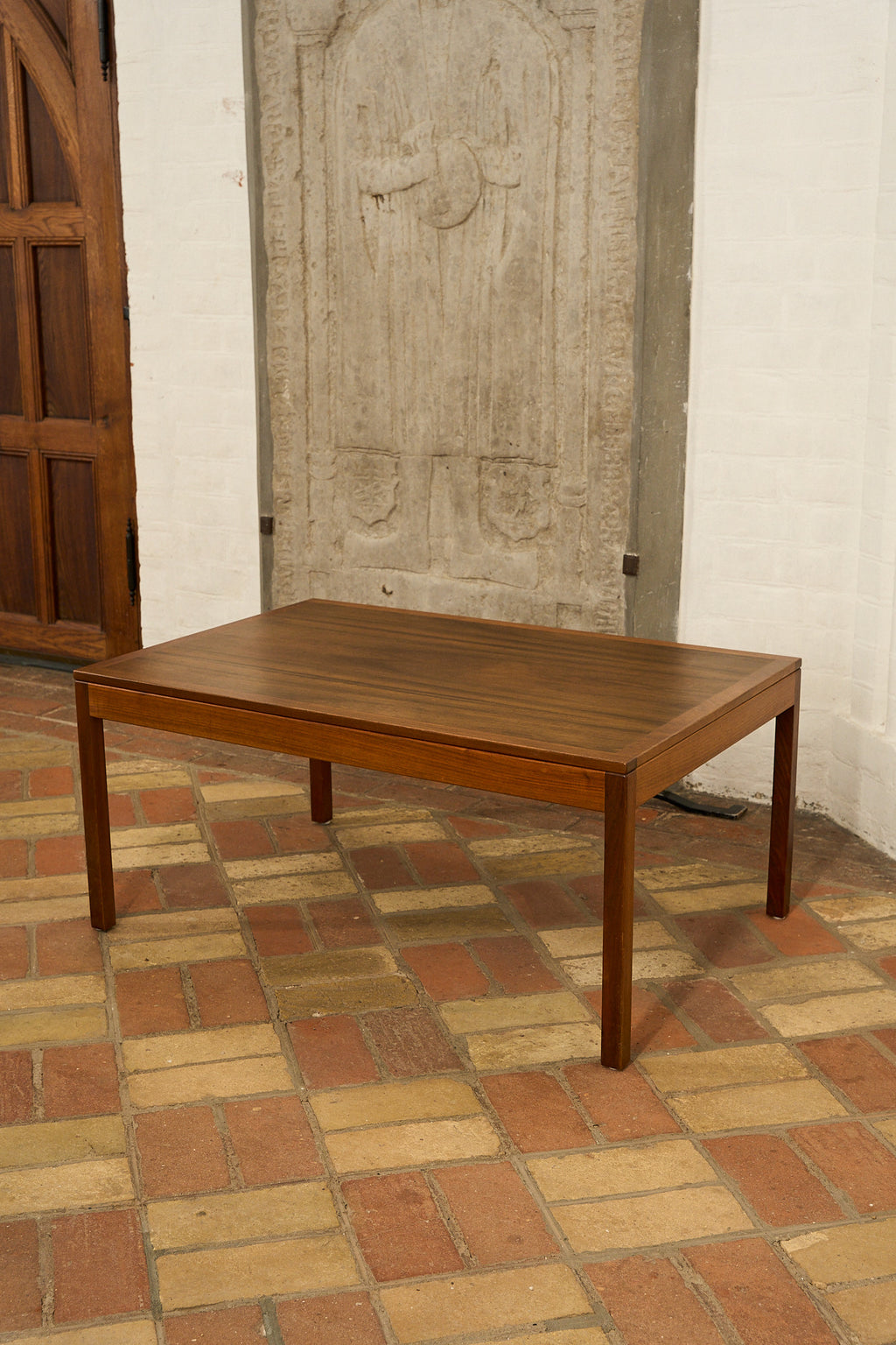 Mid-Century Teak Coffee Table with Minimalist Frame