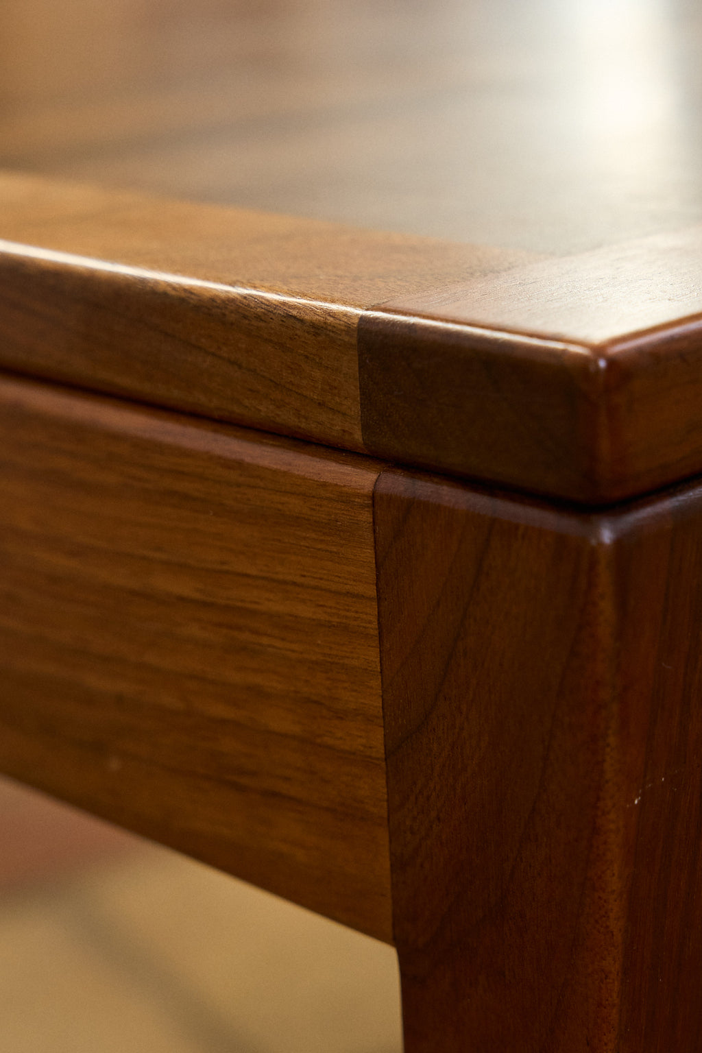 Mid-Century Teak Coffee Table with Minimalist Frame