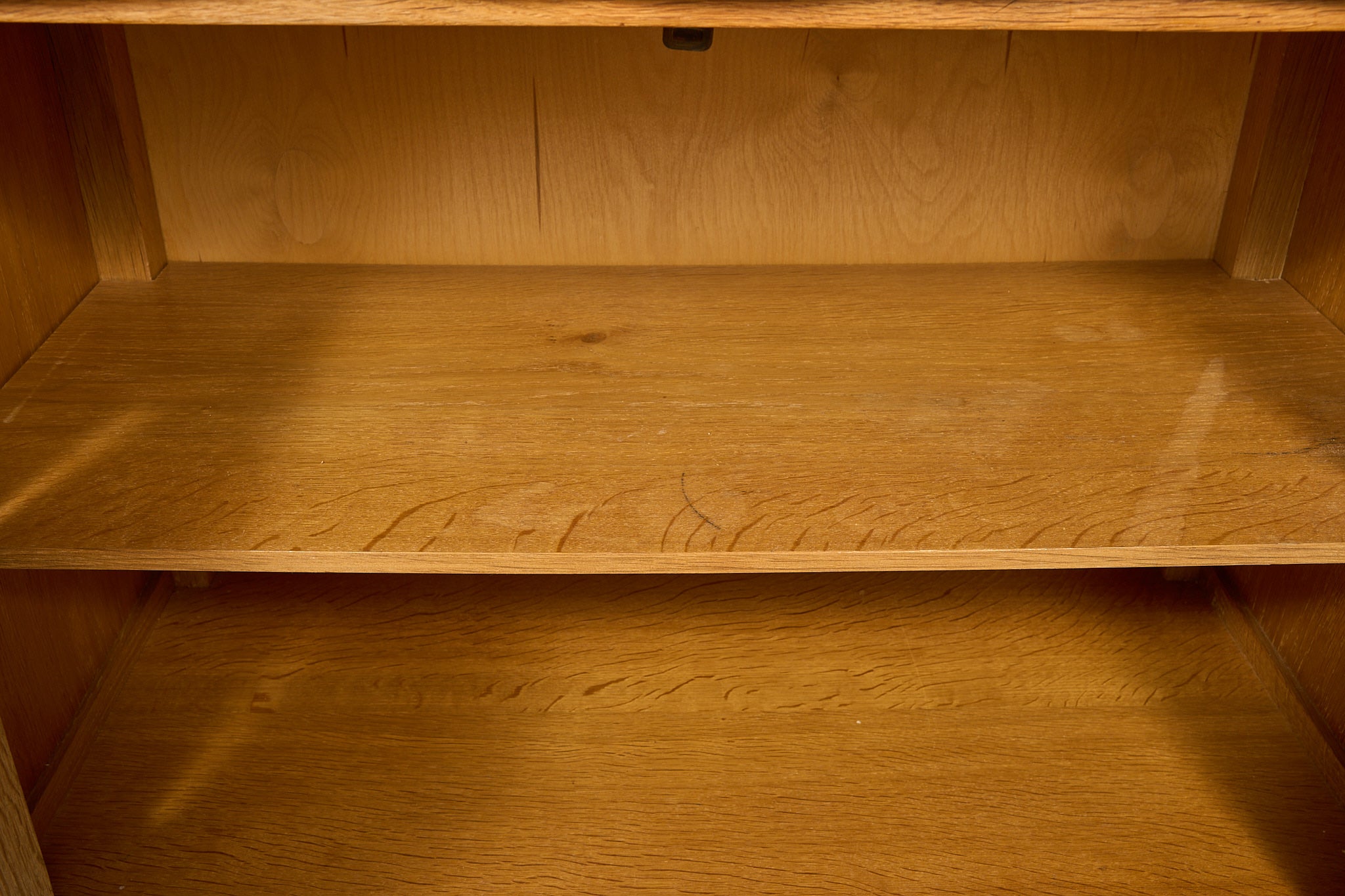 Vintage Oak Sideboard with Carved Panel and Turned Legs
