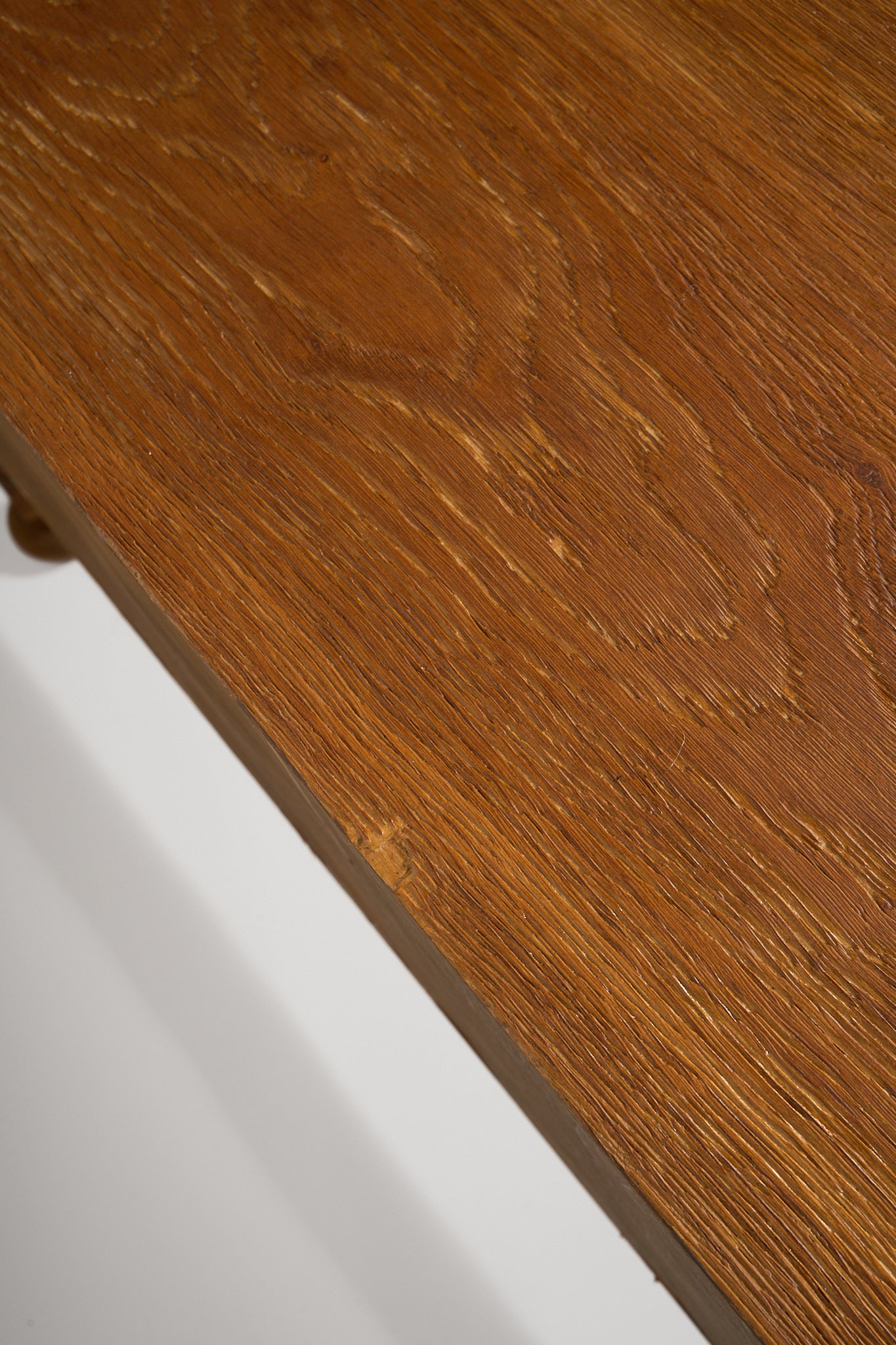 Vintage Oak Sideboard with Carved Panel and Turned Legs