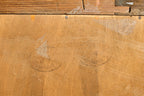Vintage Oak Sideboard with Carved Panel and Turned Legs