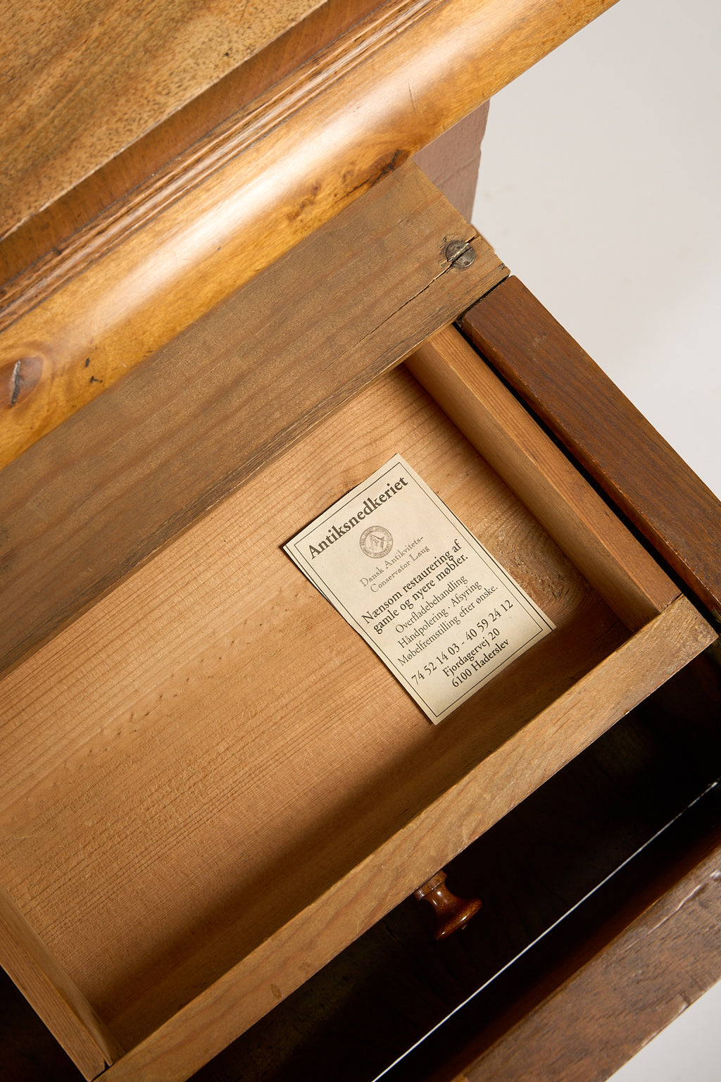 Vintage Burr Wood Chest of Drawers with Brass Handles