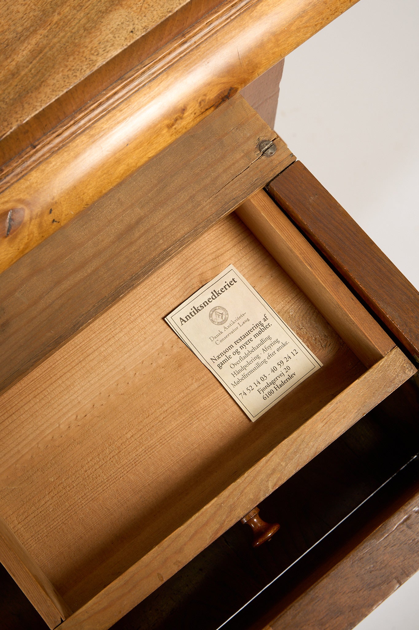 Vintage Burr Wood Chest of Drawers with Brass Handles