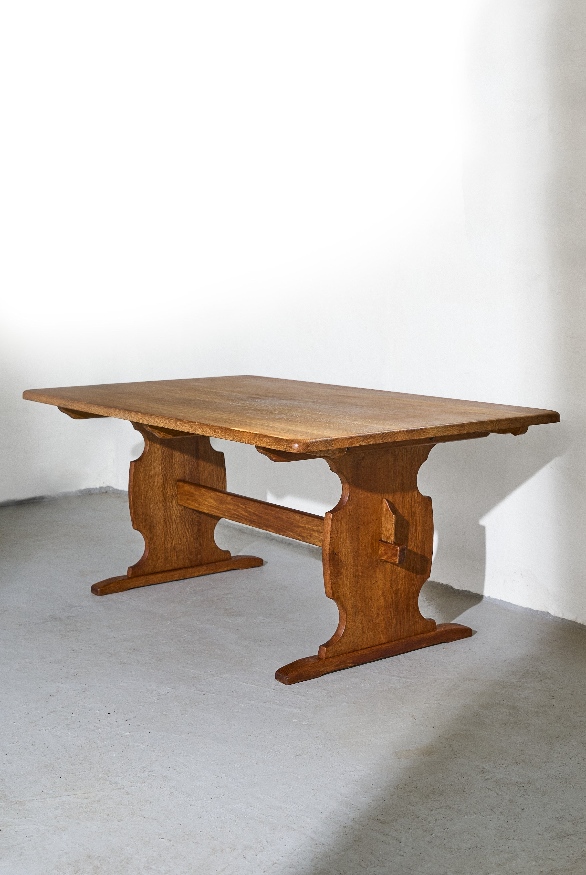 Scandinavian Solid Oak Dining Table