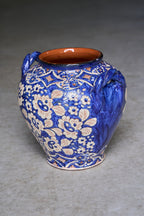 Hand-Painted Portuguese Ceramic Jar with Lid