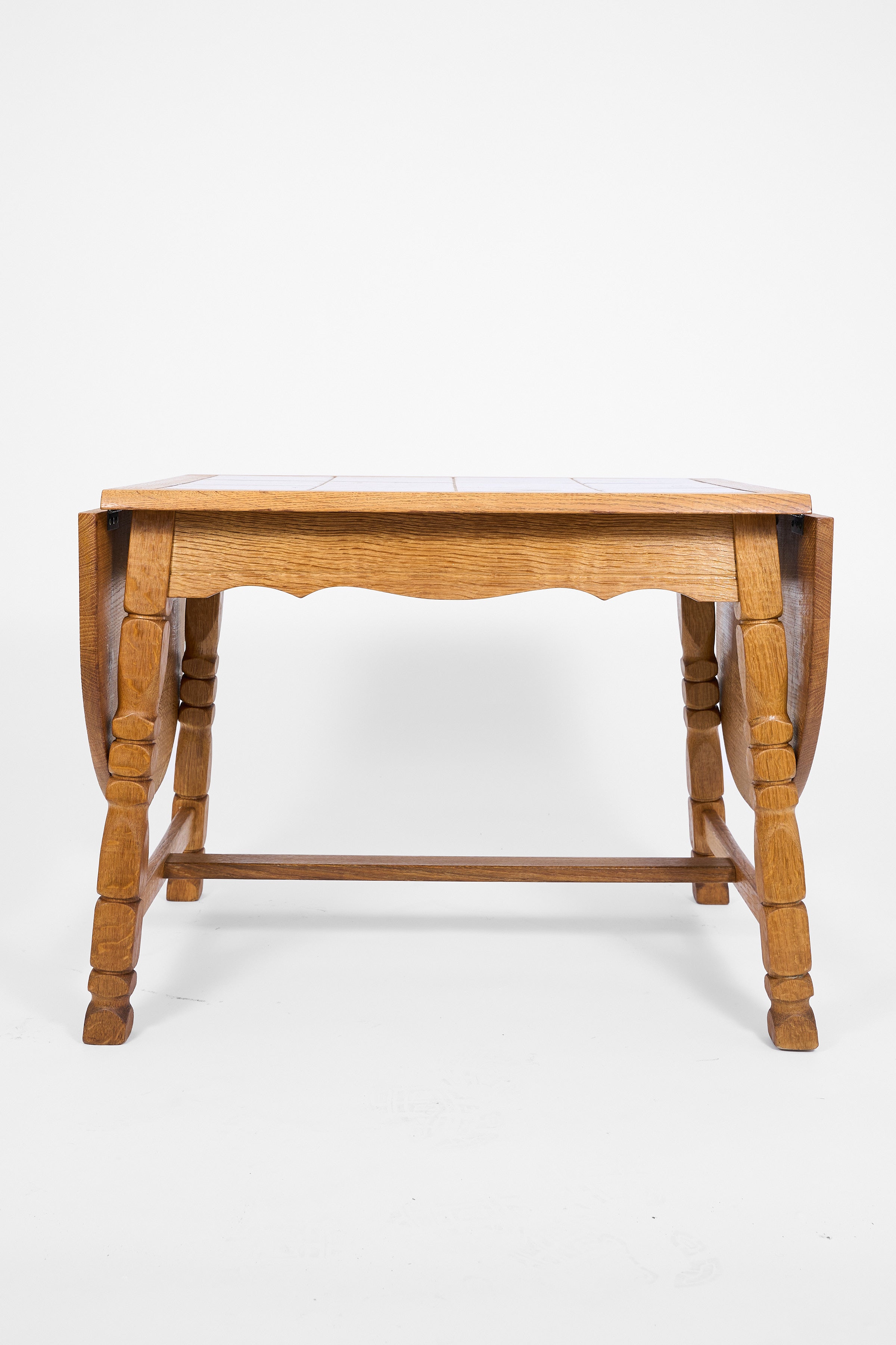 Scandinavian Oak Coffee Table with Ceramic Tile Top
