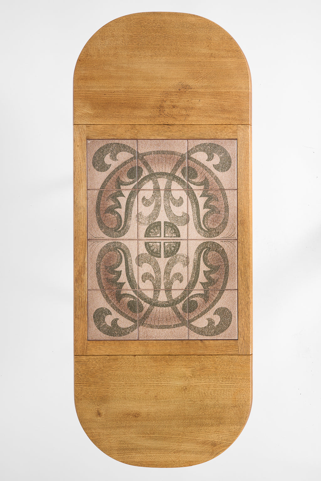 Scandinavian Oak Coffee Table with Ceramic Tile Top