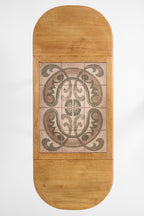 Scandinavian Oak Coffee Table with Ceramic Tile Top