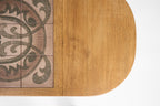 Scandinavian Oak Coffee Table with Ceramic Tile Top