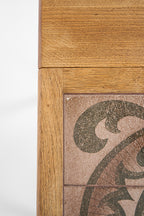 Scandinavian Oak Coffee Table with Ceramic Tile Top