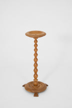 Scandinavian Turned Oak Pedestal Stand