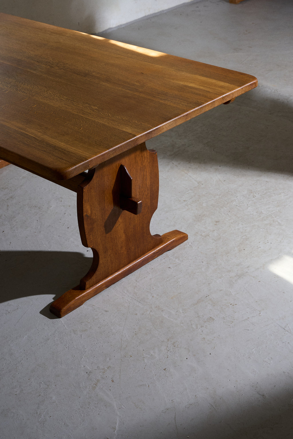 Scandinavian Solid Oak Dining Table