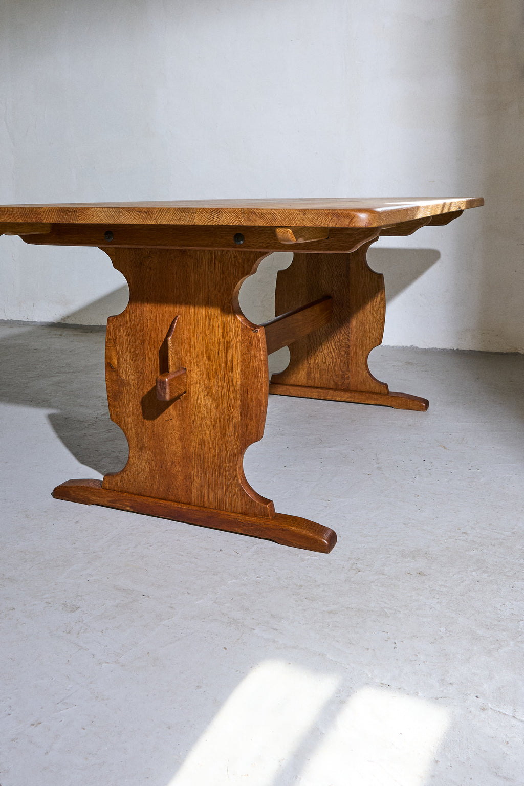 Scandinavian Solid Oak Dining Table