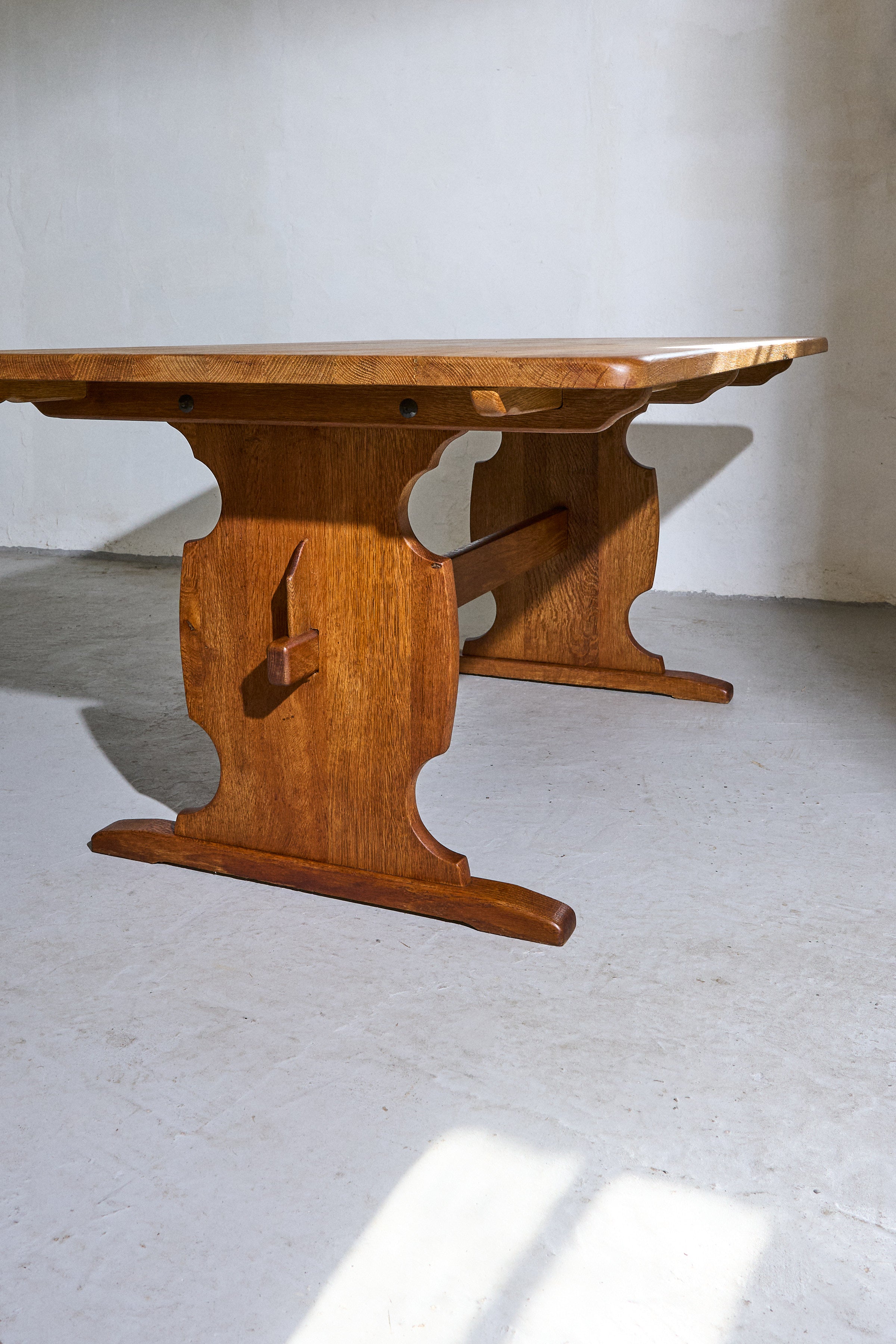 Scandinavian Solid Oak Dining Table