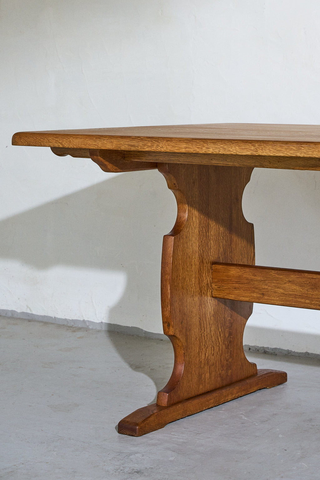 Scandinavian Solid Oak Dining Table