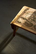 Scandinavian Oak Coffee Table with Ceramic Tile Top