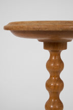 Scandinavian Turned Oak Pedestal Stand