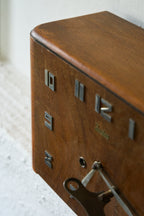 Junghans Art Deco Wall Clock in Walnut with Metal Numerals, Germany, 1930s