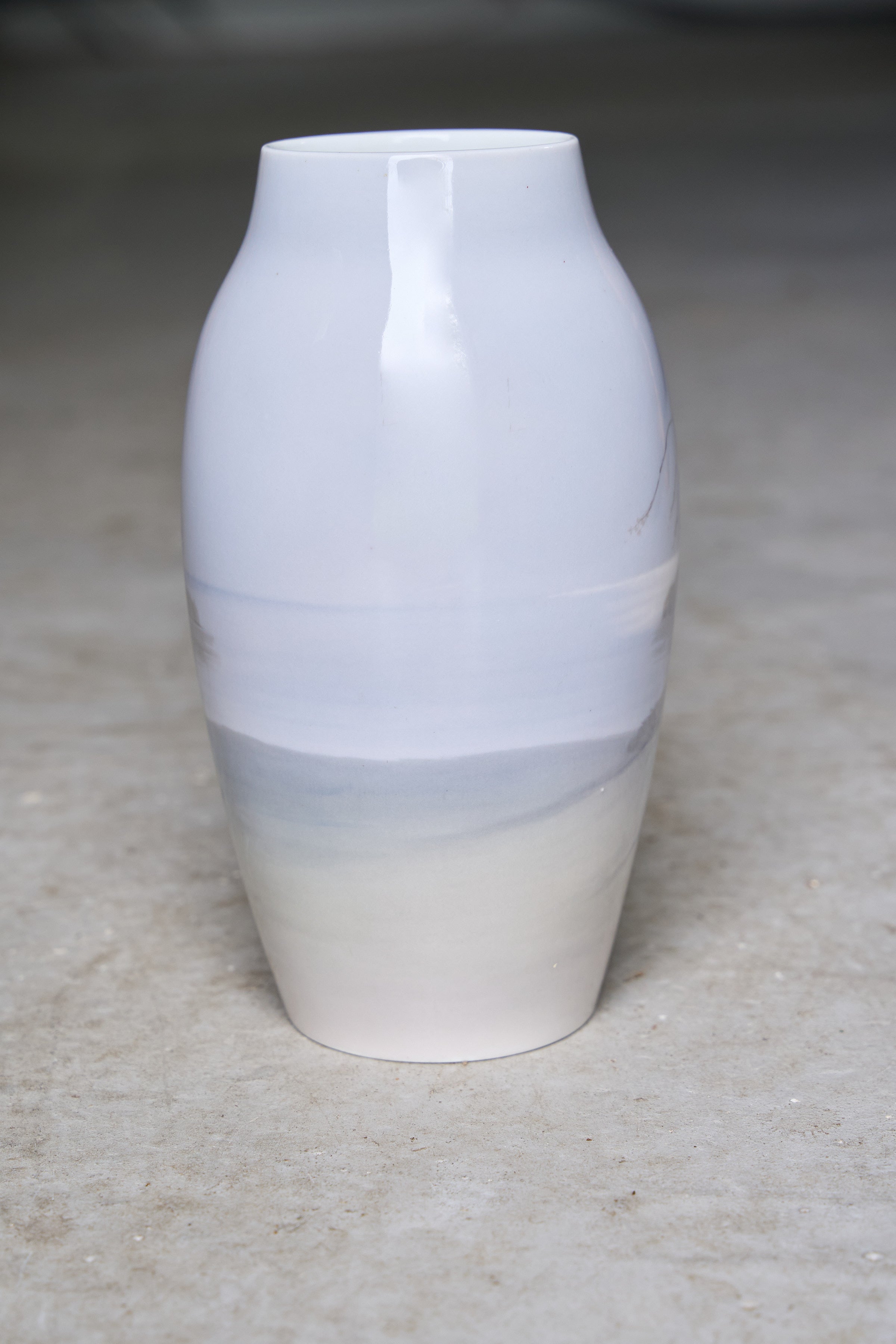 Royal Copenhagen Porcelain Vase with Hand-Painted Nordic Landscape, Denmark, Model 8322
