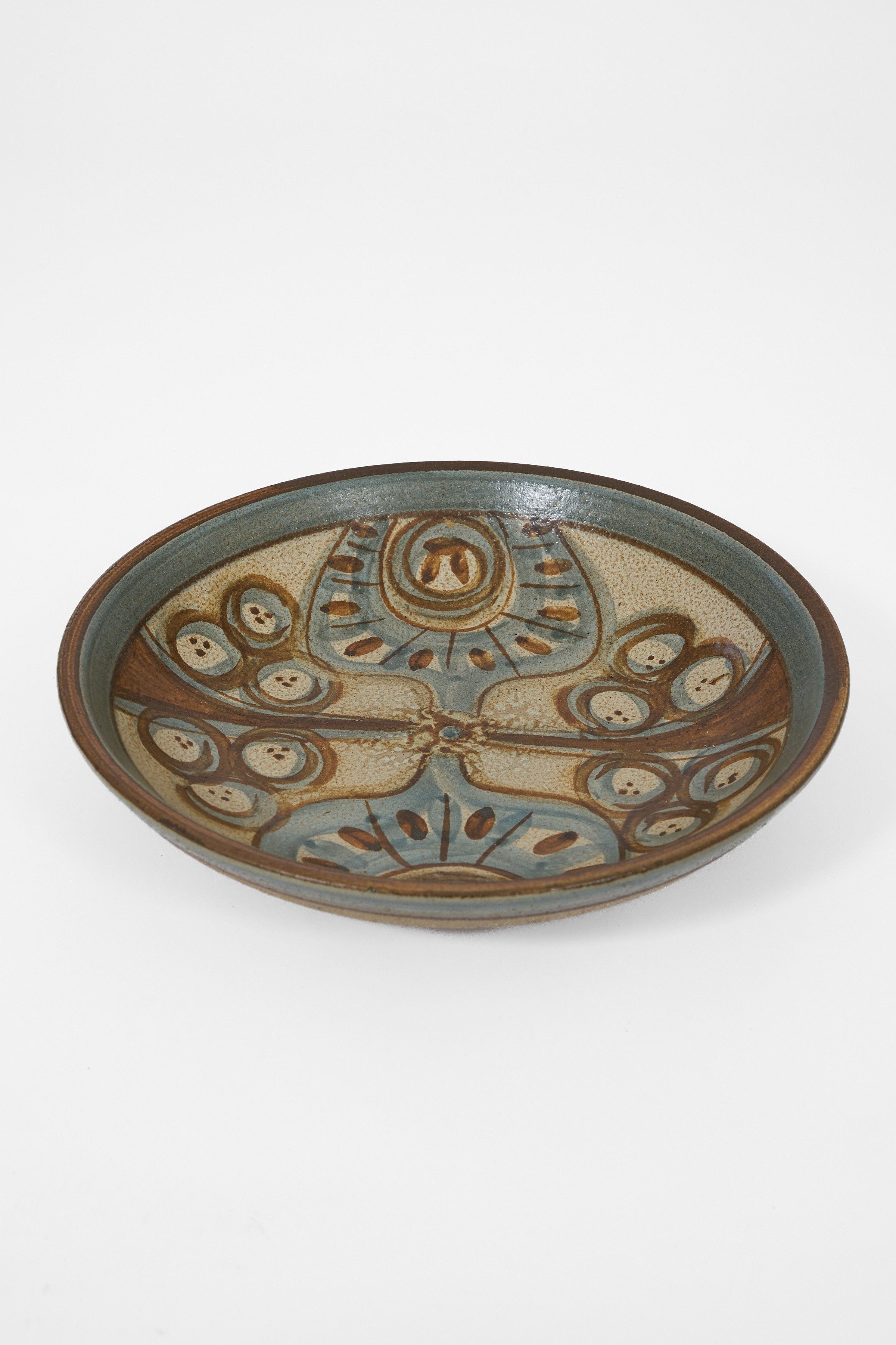 Søholm Stoneware Bowl with Hand-Painted Abstract Motif