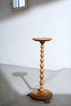 Scandinavian Turned Oak Pedestal Stand