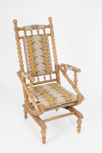 Scandinavian Folk Art Rocking Chair in Oak