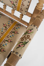 Scandinavian Folk Art Rocking Chair in Oak