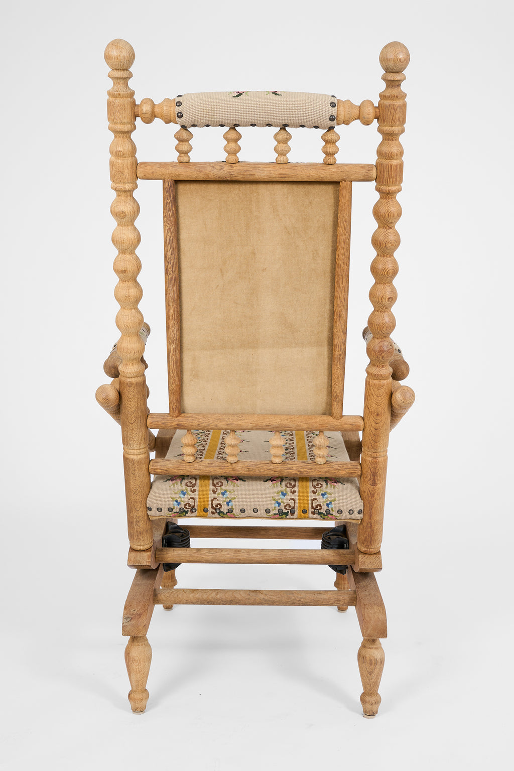 Scandinavian Folk Art Rocking Chair in Oak