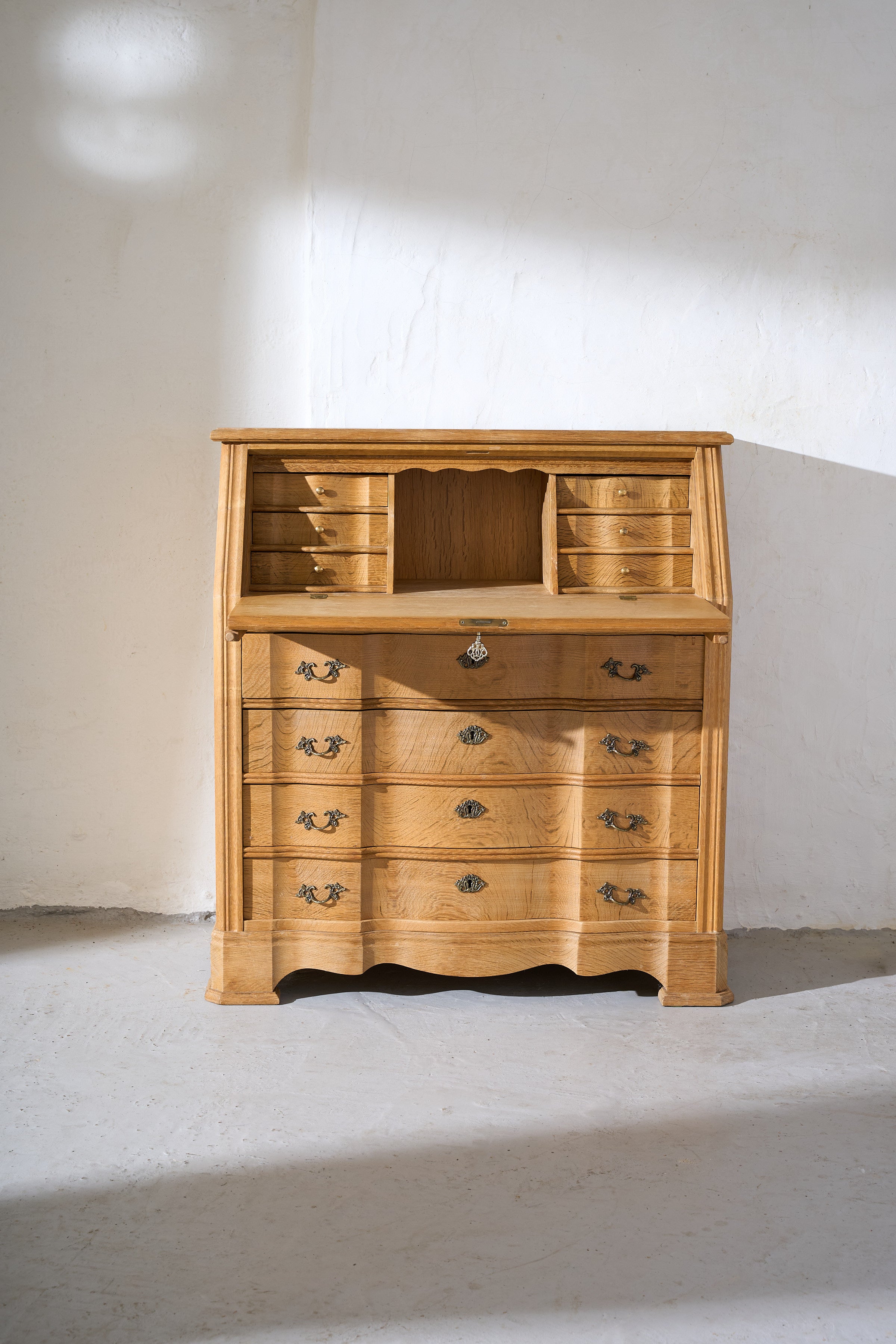 Danish Oak Bureau with Drawers