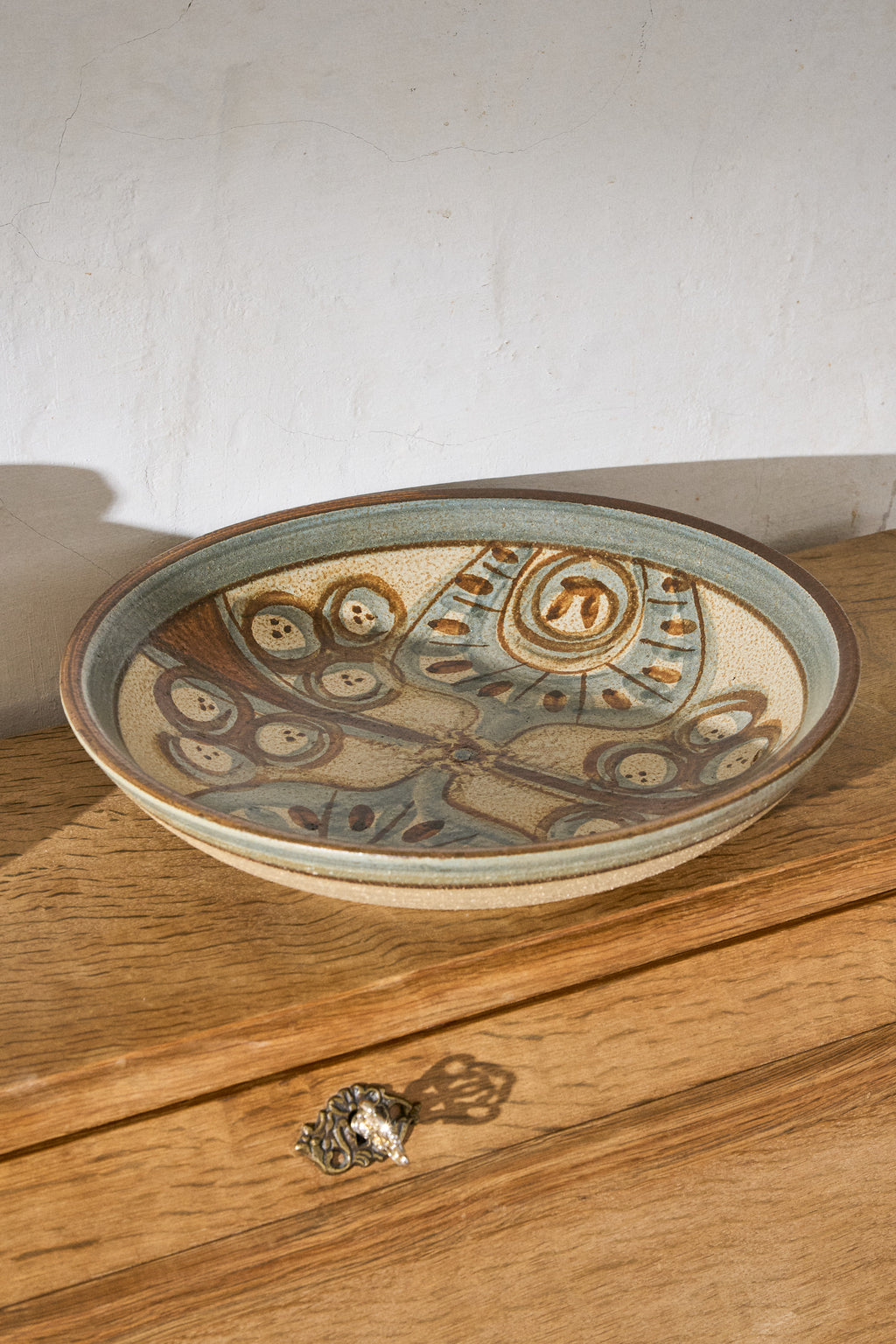 Søholm Stoneware Bowl with Hand-Painted Abstract Motif