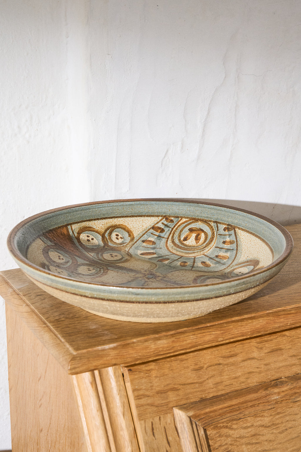 Søholm Stoneware Bowl with Hand-Painted Abstract Motif