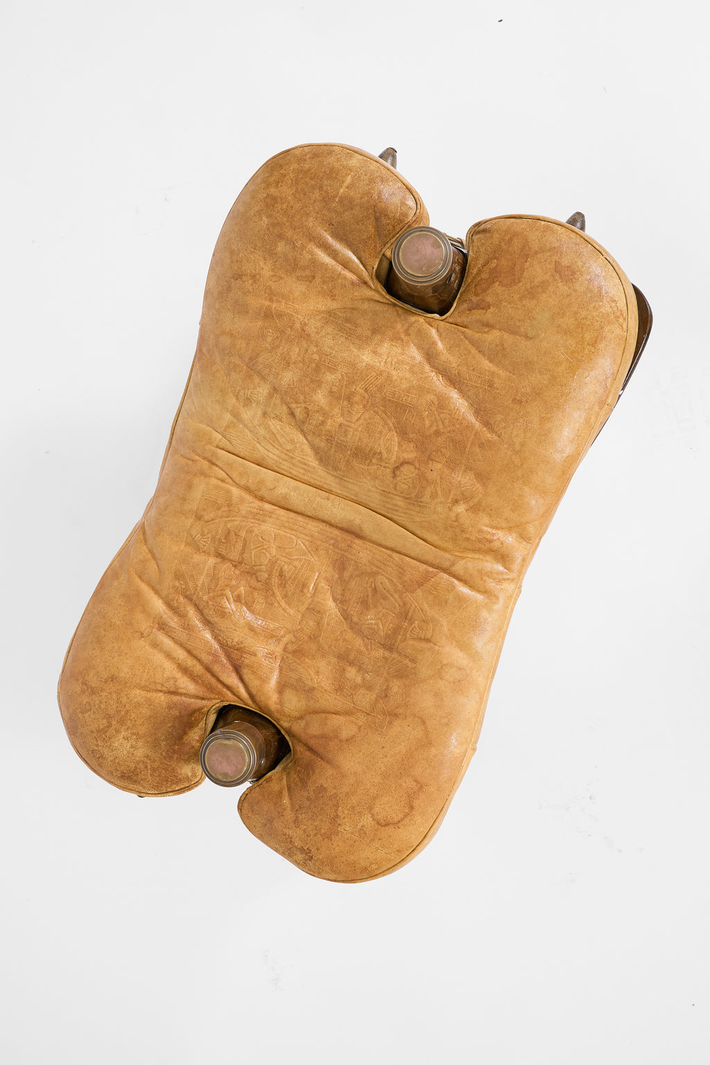 Vintage Pommel Horse Footstool in Leather and Wood