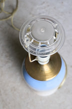 Royal Copenhagen Porcelain Table Lamp with Hand-Painted Landscape, Denmark, Mid-Century